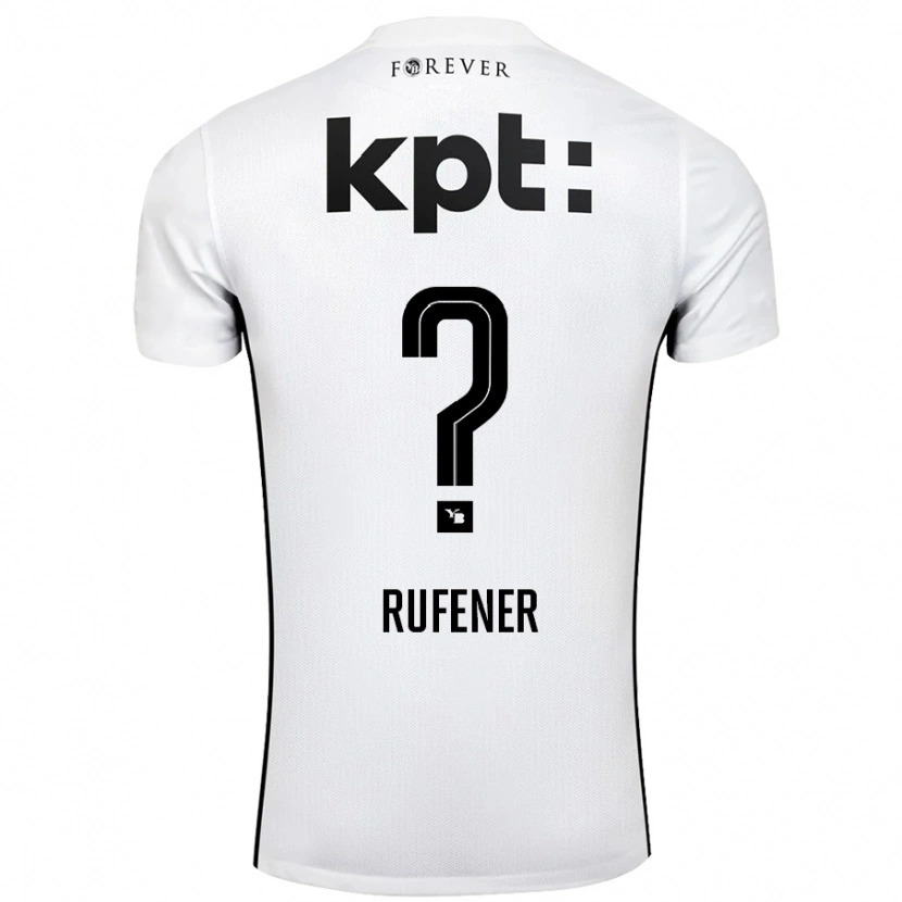 Danxen Kinderen Elio Rufener #0 Wit Zwart Uitshirt Uittenue 2024/25 T-Shirt