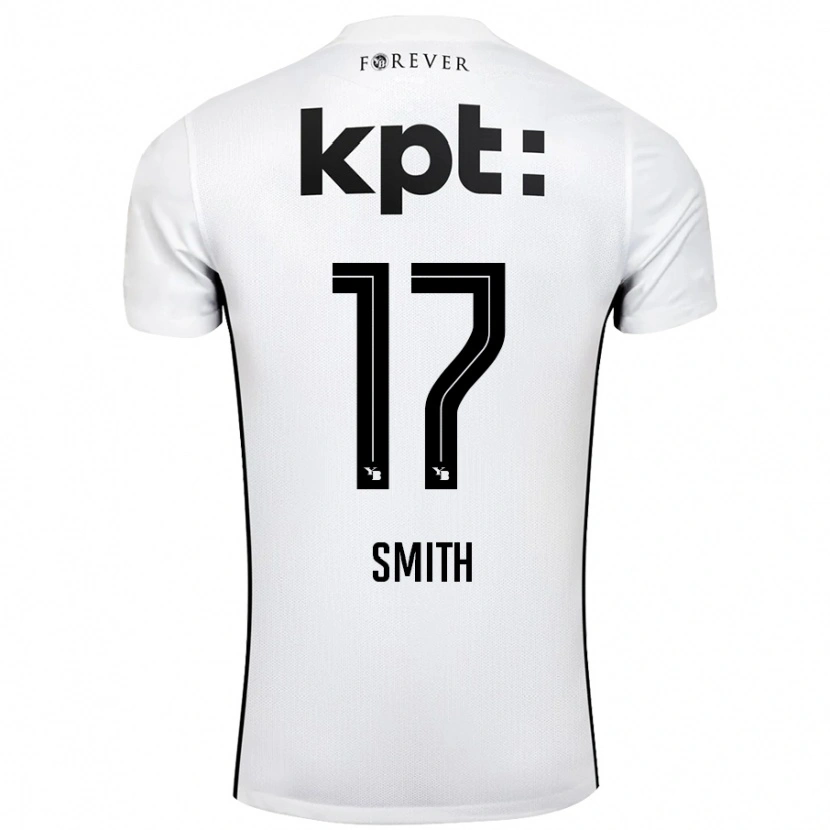 Danxen Kinderen Rhodri Smith #17 Wit Zwart Uitshirt Uittenue 2024/25 T-Shirt