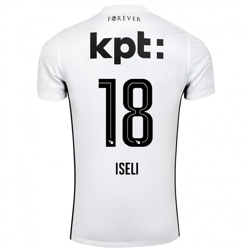 Danxen Kinderen Marco Iseli #18 Wit Zwart Uitshirt Uittenue 2024/25 T-Shirt