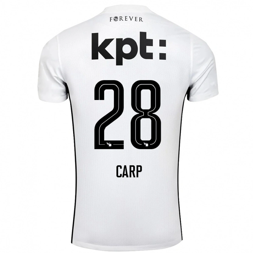 Danxen Kinderen Cristina Carp #28 Wit Zwart Uitshirt Uittenue 2024/25 T-Shirt