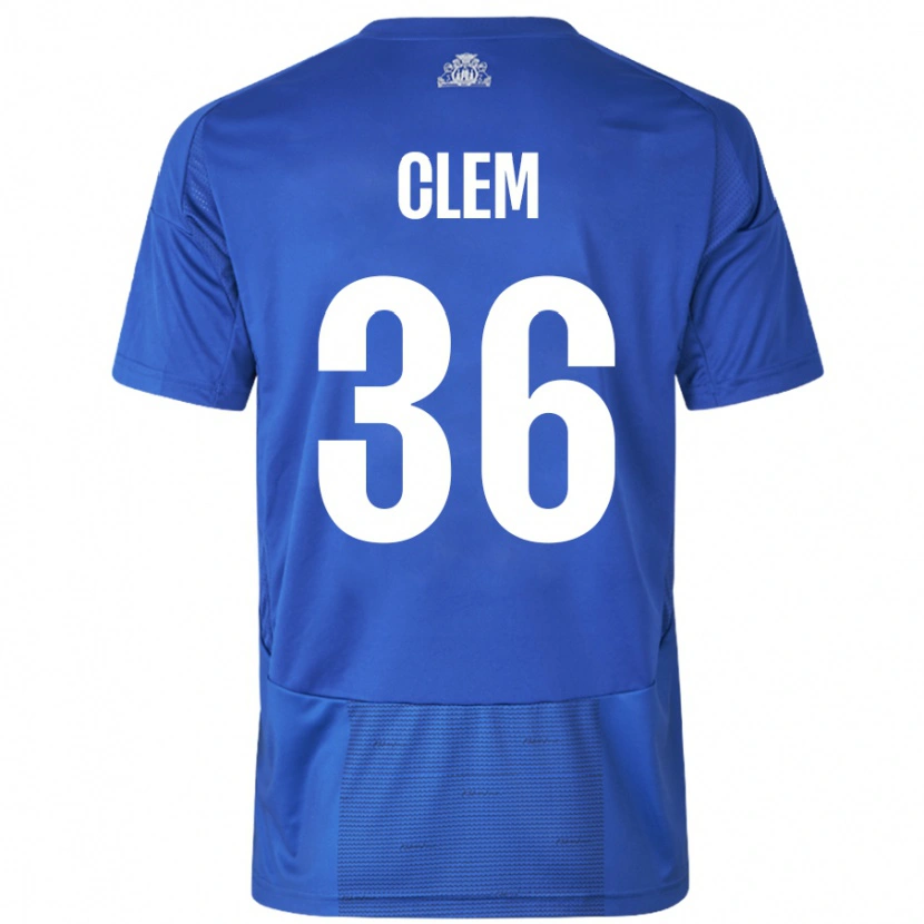 Danxen Kinderen William Clem #36 Wit Blauw Uitshirt Uittenue 2024/25 T-Shirt