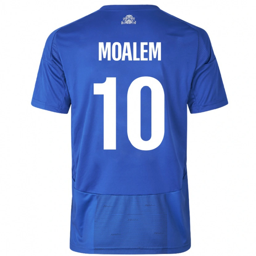 Danxen Kinderen Jonathan Moalem #10 Wit Blauw Uitshirt Uittenue 2024/25 T-Shirt