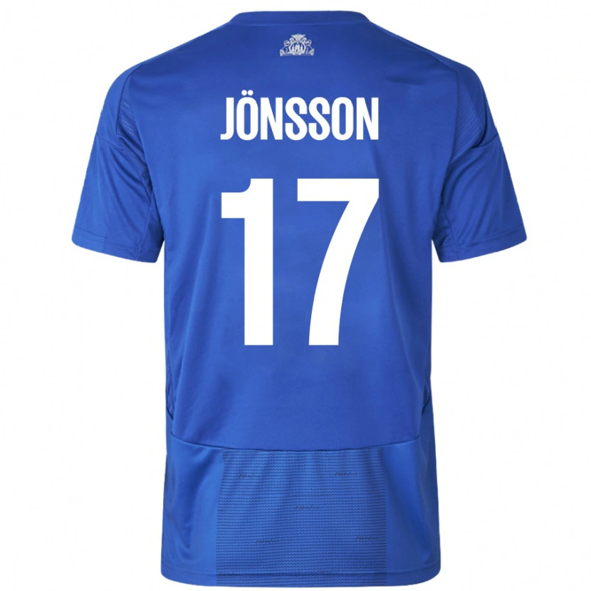 Danxen Kinderen Neo Jönsson #17 Wit Blauw Uitshirt Uittenue 2024/25 T-Shirt