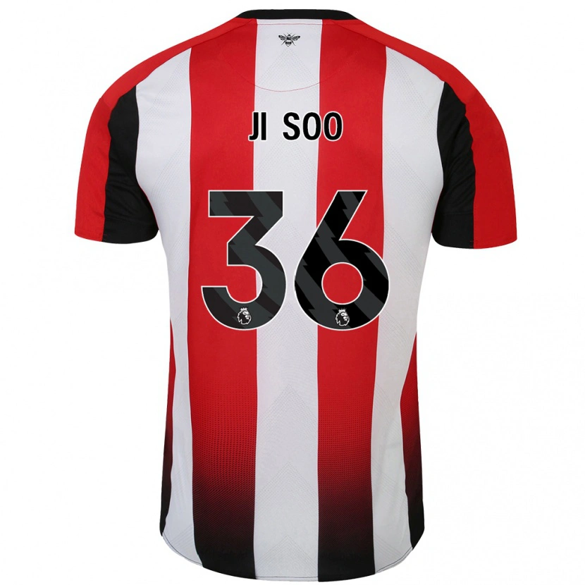 Danxen Heren Ji-Soo Kim #36 Rood Wit Thuisshirt Thuistenue 2024/25 T-Shirt