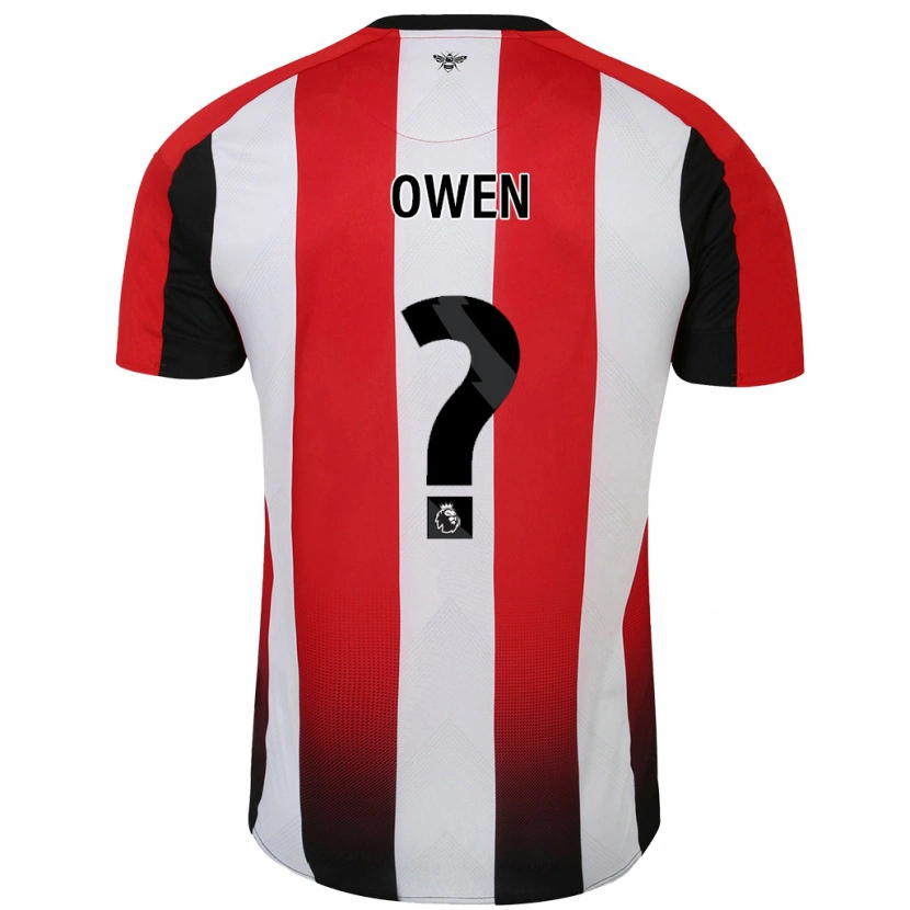 Danxen Heren Riley Owen #0 Rood Wit Thuisshirt Thuistenue 2024/25 T-Shirt