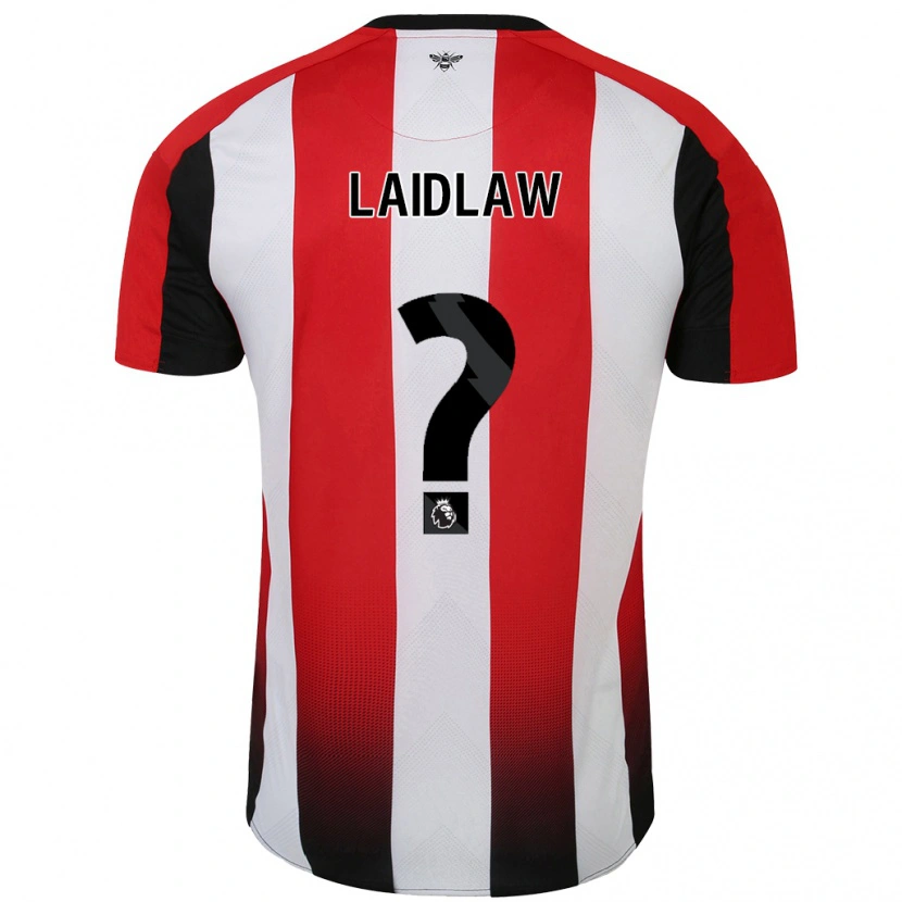 Danxen Heren Ethan Laidlaw #0 Rood Wit Thuisshirt Thuistenue 2024/25 T-Shirt