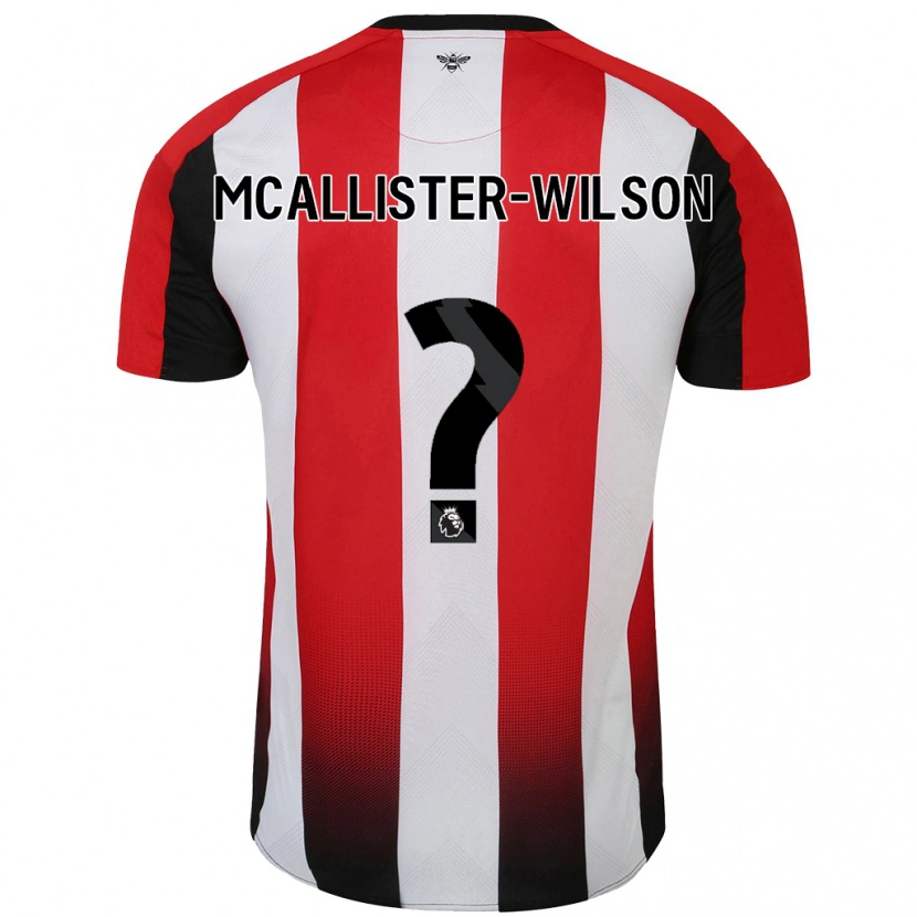 Danxen Heren Zack Mcallister-Wilson #0 Rood Wit Thuisshirt Thuistenue 2024/25 T-Shirt