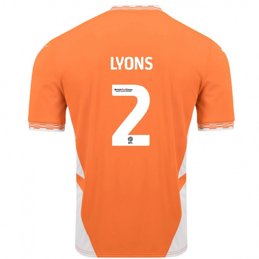 Danxen Heren Andy Lyons #2 Oranje Wit Thuisshirt Thuistenue 2024/25 T-Shirt