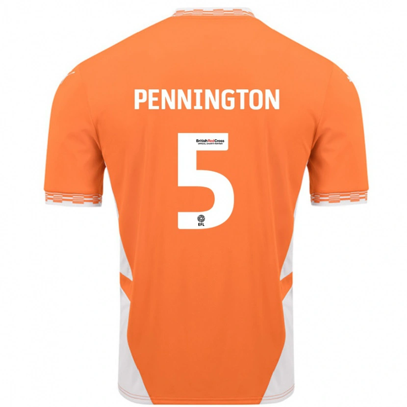 Danxen Heren Matthew Pennington #5 Oranje Wit Thuisshirt Thuistenue 2024/25 T-Shirt