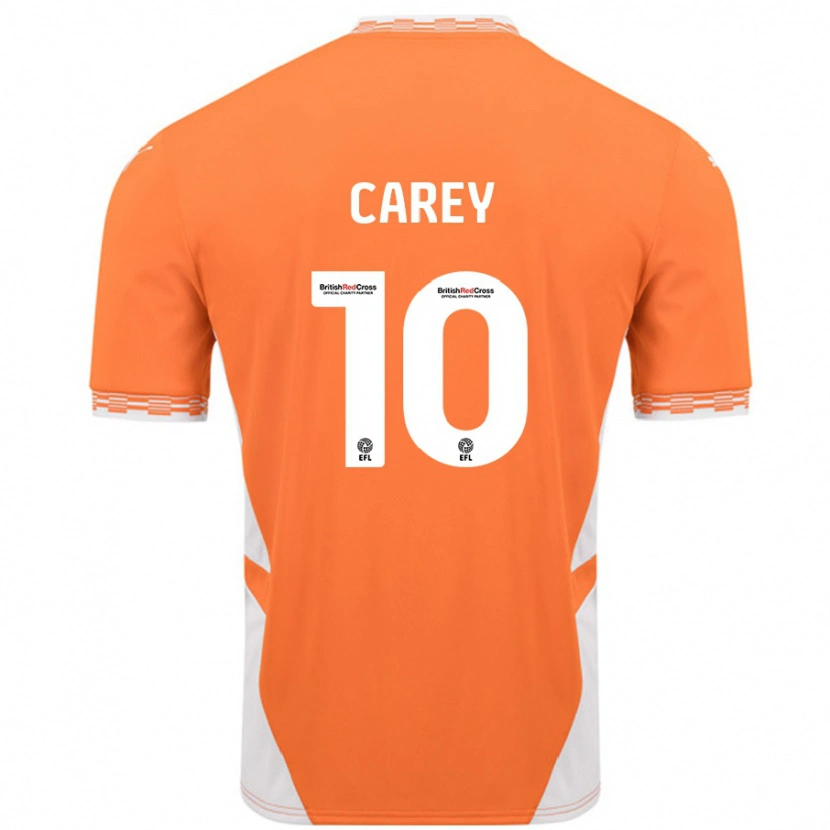 Danxen Heren Sonny Carey #10 Oranje Wit Thuisshirt Thuistenue 2024/25 T-Shirt