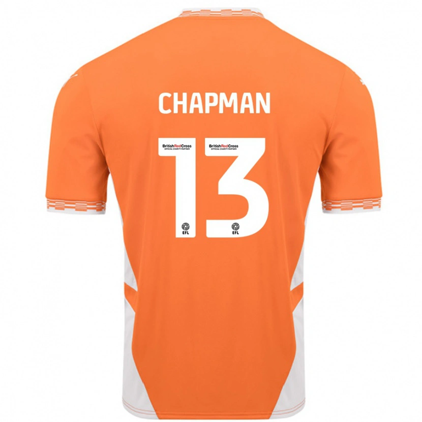 Danxen Heren Mackenzie Chapman #13 Oranje Wit Thuisshirt Thuistenue 2024/25 T-Shirt