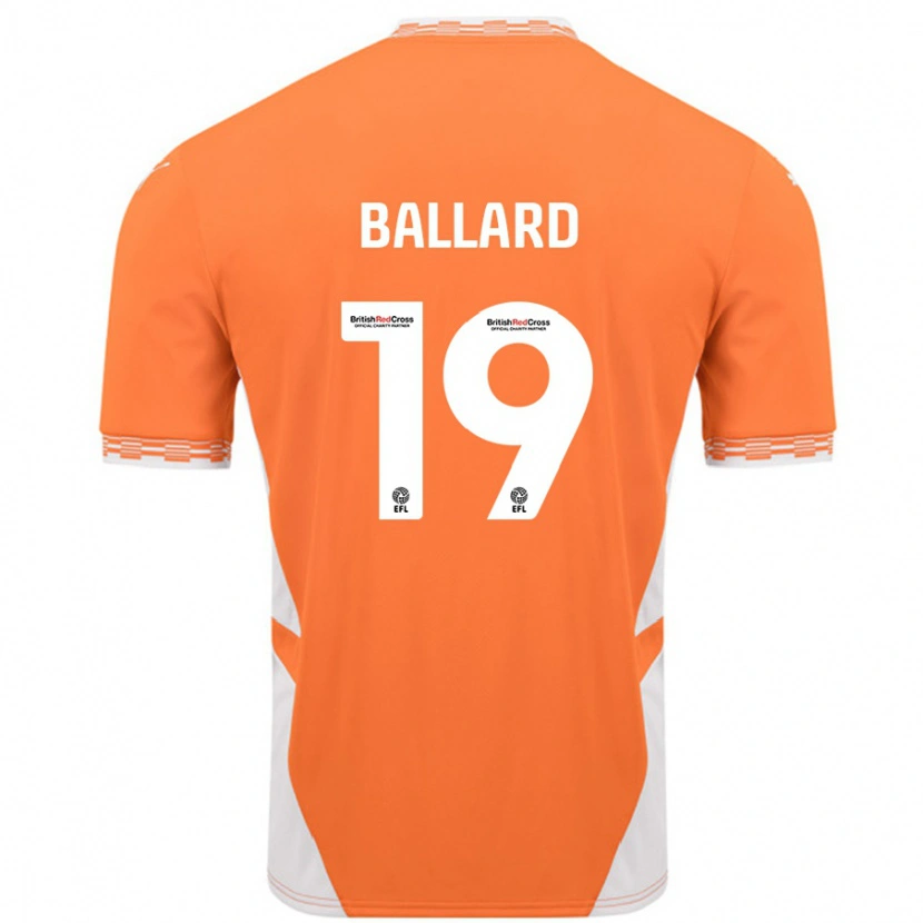 Danxen Heren Dom Ballard #19 Oranje Wit Thuisshirt Thuistenue 2024/25 T-Shirt