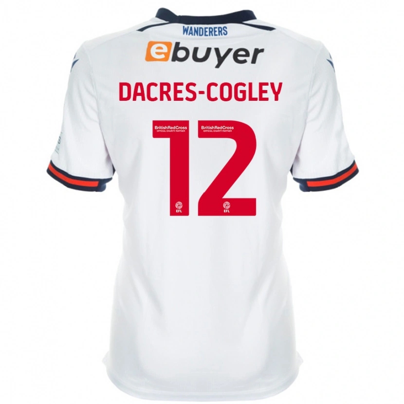 Danxen Heren Josh Dacres-Cogley #12 Wit Thuisshirt Thuistenue 2024/25 T-Shirt