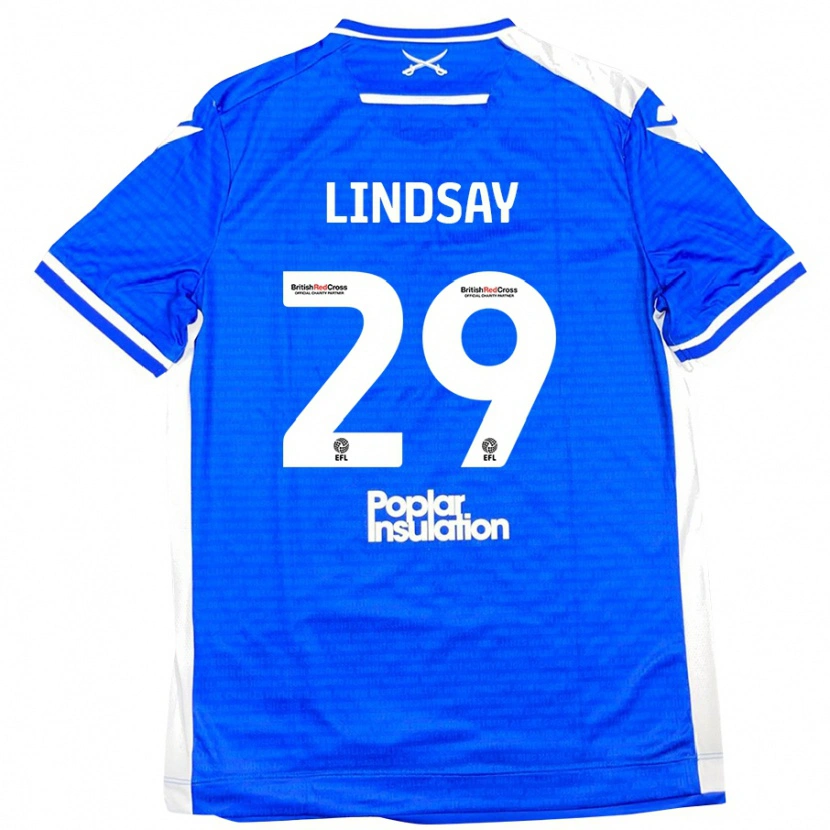 Danxen Heren Jamie Lindsay #29 Blauw Wit Thuisshirt Thuistenue 2024/25 T-Shirt