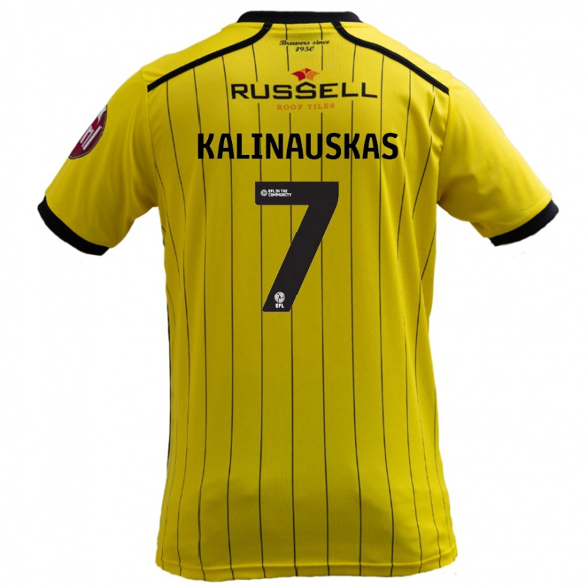 Danxen Heren Tomas Kalinauskas #7 Geel Thuisshirt Thuistenue 2024/25 T-Shirt