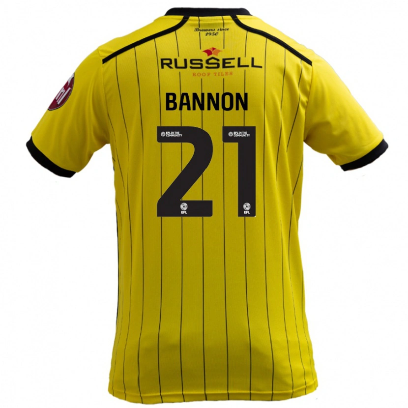 Danxen Heren Alex Bannon #21 Geel Thuisshirt Thuistenue 2024/25 T-Shirt