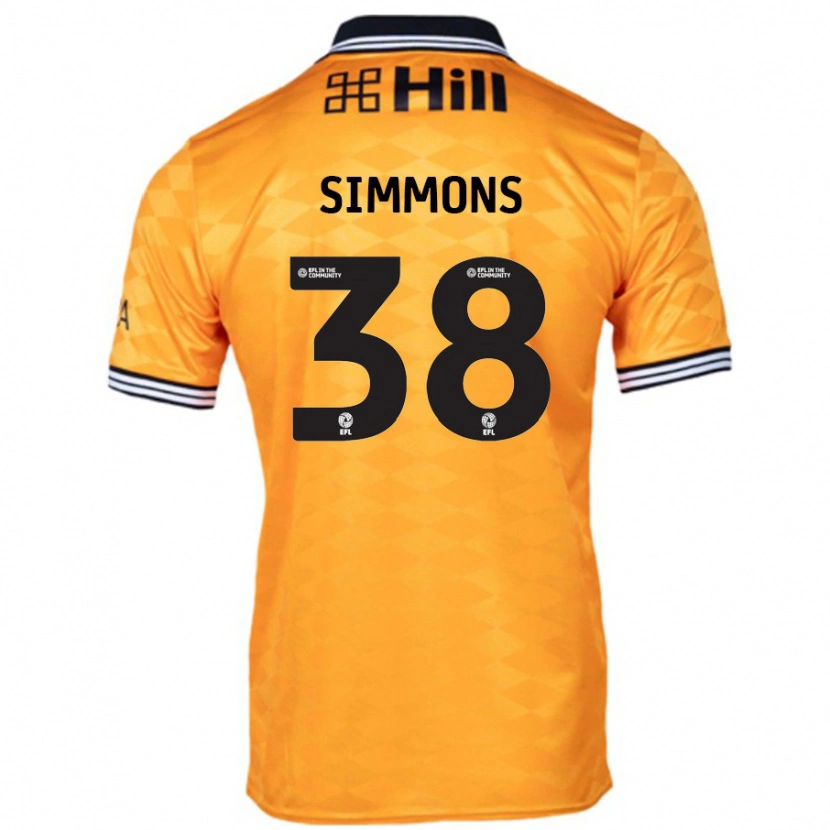 Danxen Heren Bella Simmons #38 Oranje Thuisshirt Thuistenue 2024/25 T-Shirt