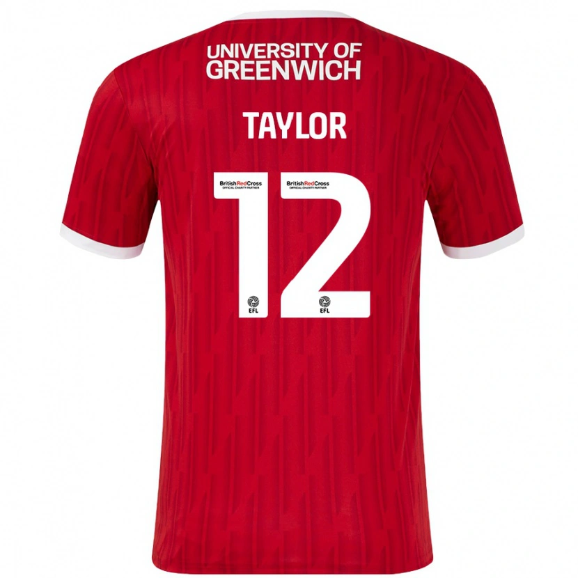 Danxen Heren Terry Taylor #12 Rood Wit Thuisshirt Thuistenue 2024/25 T-Shirt