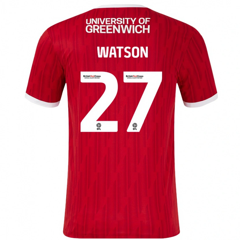 Danxen Heren Tennai Watson #27 Rood Wit Thuisshirt Thuistenue 2024/25 T-Shirt