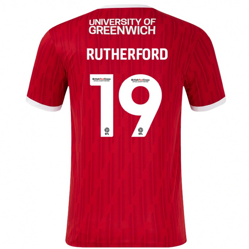 Danxen Heren Ella Rutherford #19 Rood Wit Thuisshirt Thuistenue 2024/25 T-Shirt