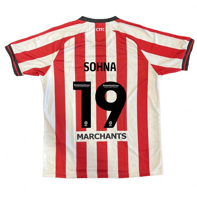 Danxen Heren Harrison Sohna #19 Rood Wit Thuisshirt Thuistenue 2024/25 T-Shirt