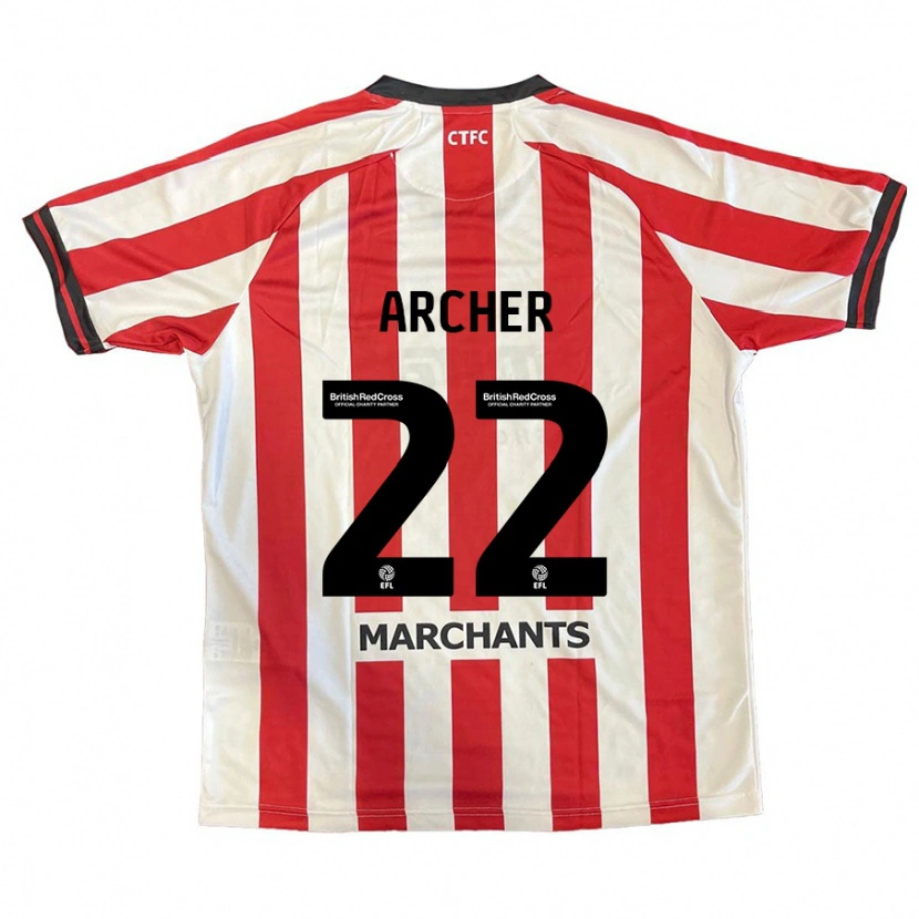 Danxen Heren Ethon Archer #22 Rood Wit Thuisshirt Thuistenue 2024/25 T-Shirt