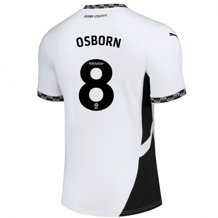 Danxen Heren Ben Osborn #8 Wit Zwart Thuisshirt Thuistenue 2024/25 T-Shirt