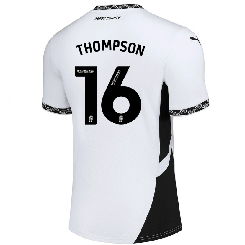 Danxen Heren Liam Thompson #16 Wit Zwart Thuisshirt Thuistenue 2024/25 T-Shirt