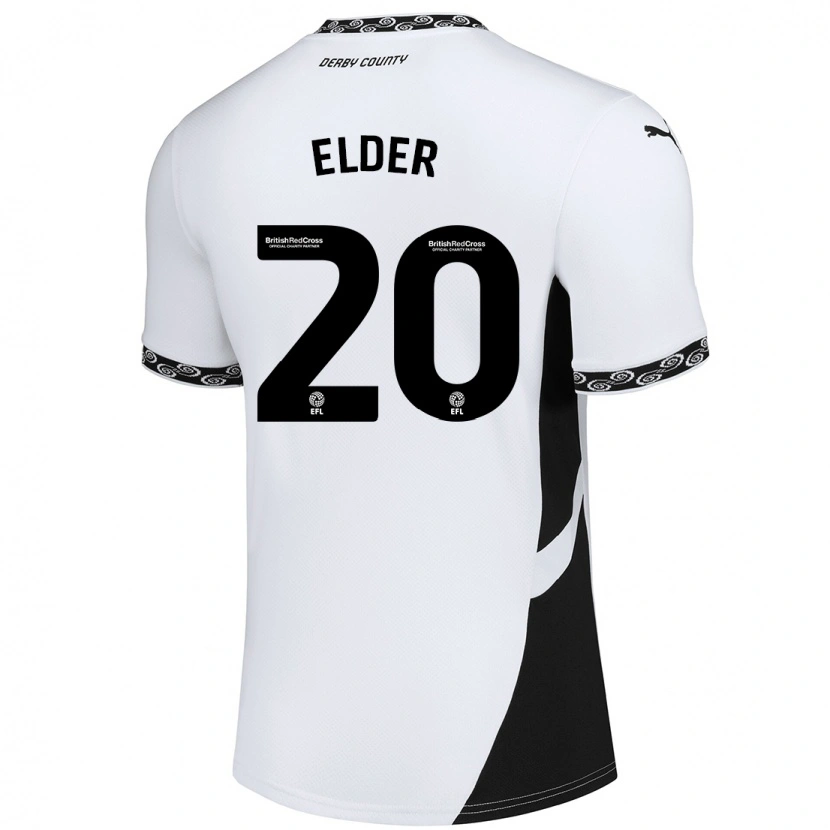 Danxen Heren Callum Elder #20 Wit Zwart Thuisshirt Thuistenue 2024/25 T-Shirt