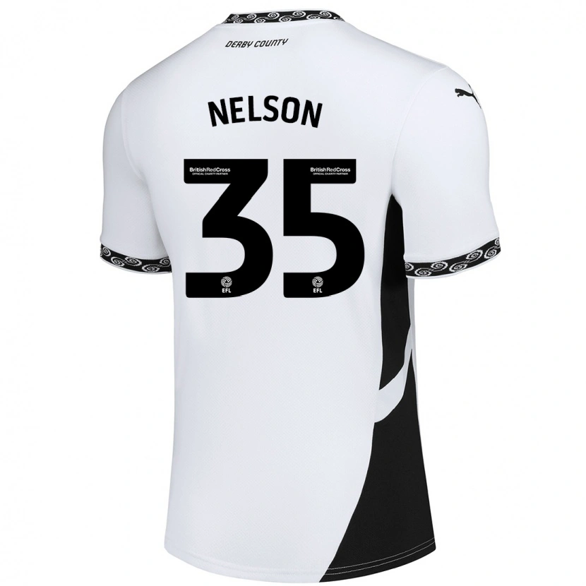 Danxen Heren Curtis Nelson #35 Wit Zwart Thuisshirt Thuistenue 2024/25 T-Shirt