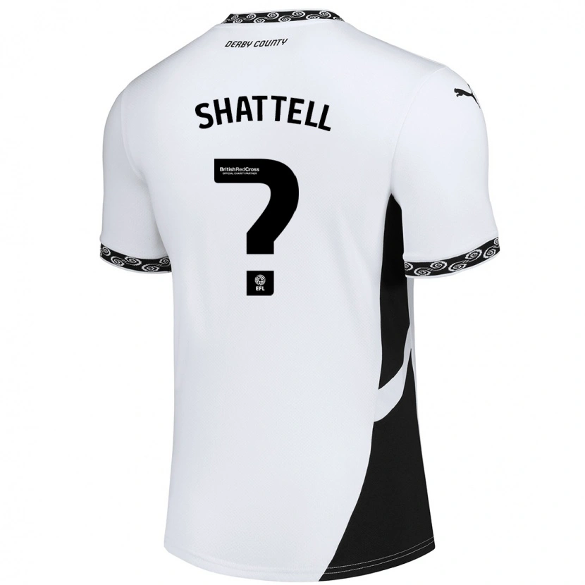 Danxen Heren Josh Shattell #0 Wit Zwart Thuisshirt Thuistenue 2024/25 T-Shirt