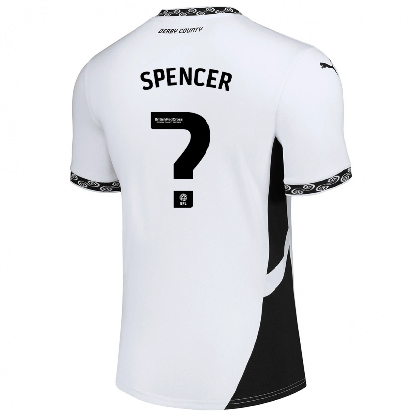 Danxen Heren Morten Spencer #0 Wit Zwart Thuisshirt Thuistenue 2024/25 T-Shirt