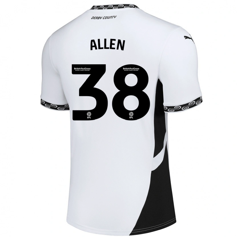 Danxen Heren Cruz Allen #38 Wit Zwart Thuisshirt Thuistenue 2024/25 T-Shirt