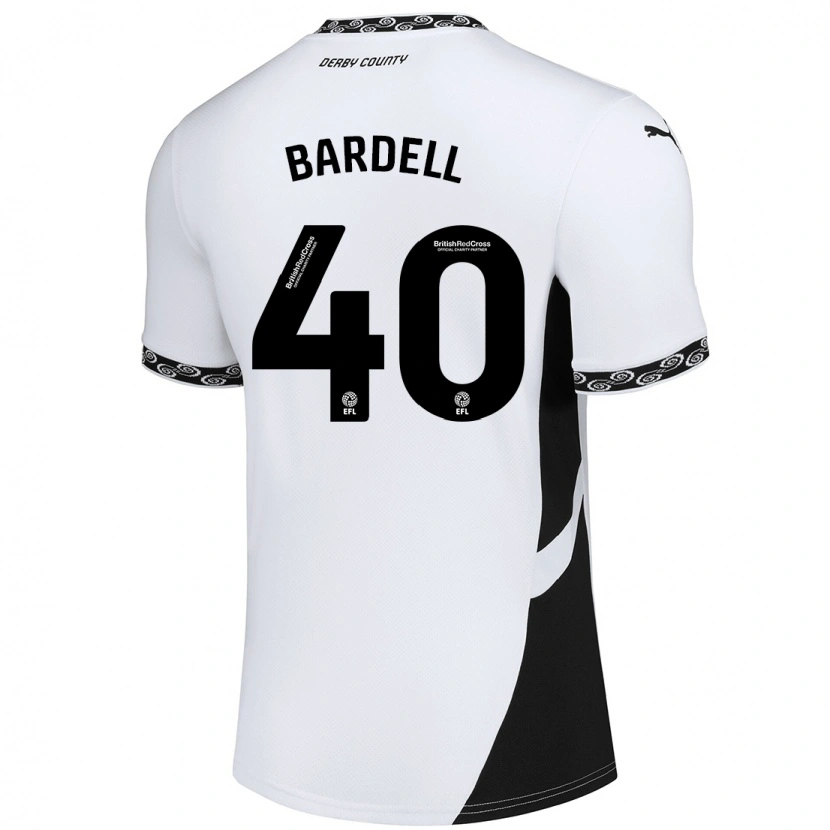 Danxen Heren Max Bardell #40 Wit Zwart Thuisshirt Thuistenue 2024/25 T-Shirt