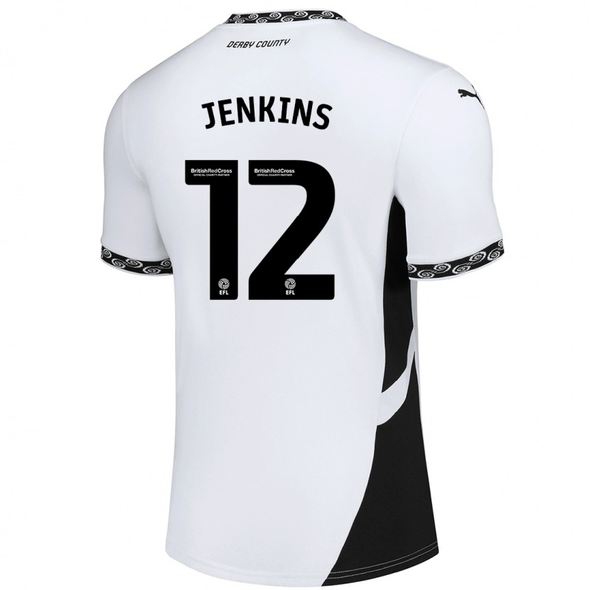 Danxen Heren Camille Jenkins #12 Wit Zwart Thuisshirt Thuistenue 2024/25 T-Shirt