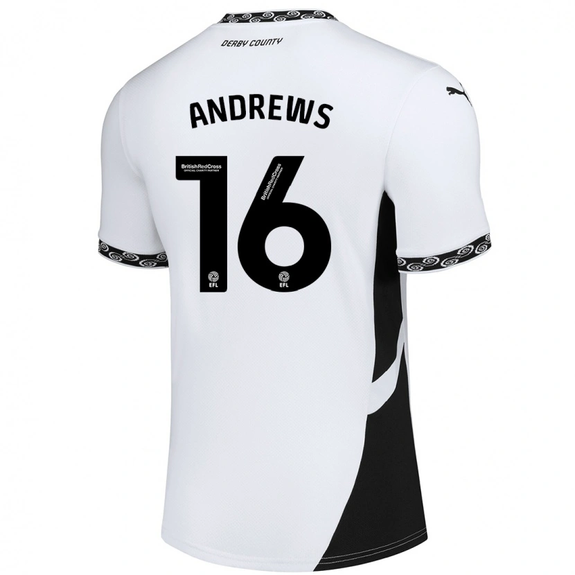 Danxen Heren Marli Rhodes-Andrews #16 Wit Zwart Thuisshirt Thuistenue 2024/25 T-Shirt