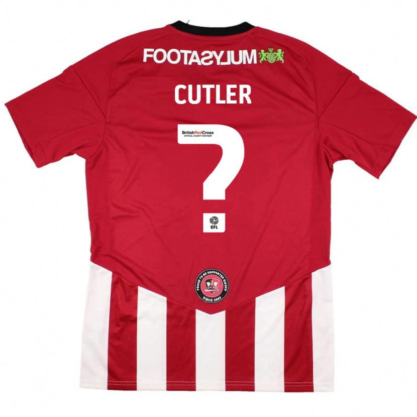 Danxen Heren Theo Cutler #0 Rood Wit Thuisshirt Thuistenue 2024/25 T-Shirt