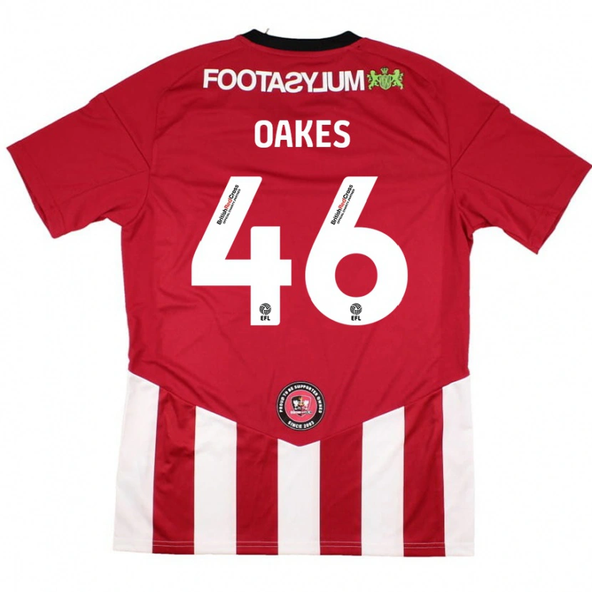 Danxen Heren Liam Oakes #46 Rood Wit Thuisshirt Thuistenue 2024/25 T-Shirt