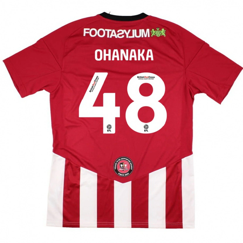 Danxen Heren Santino Ohanaka #48 Rood Wit Thuisshirt Thuistenue 2024/25 T-Shirt