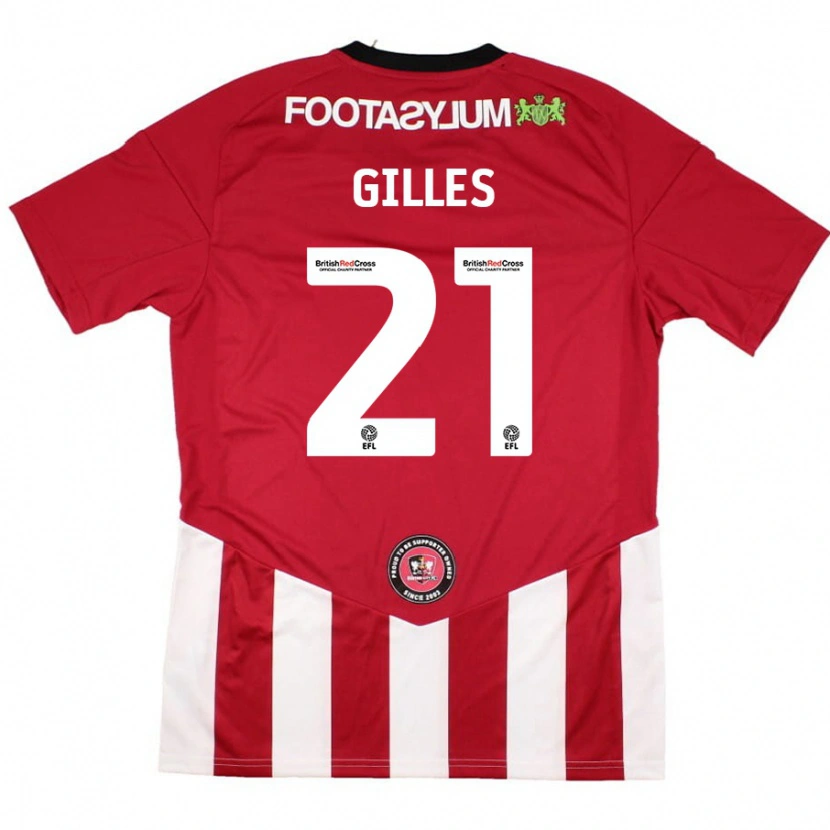 Danxen Heren Sophie Gilles #21 Rood Wit Thuisshirt Thuistenue 2024/25 T-Shirt