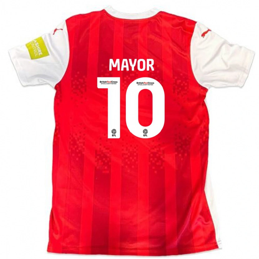 Danxen Heren Danny Mayor #10 Rood Wit Thuisshirt Thuistenue 2024/25 T-Shirt