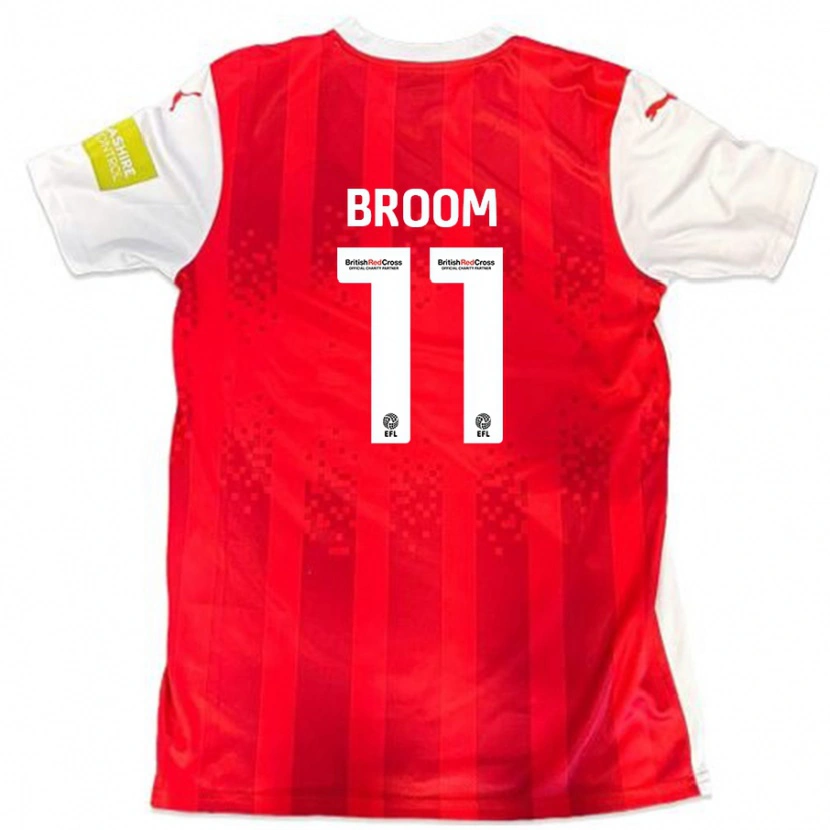 Danxen Heren Ryan Broom #11 Rood Wit Thuisshirt Thuistenue 2024/25 T-Shirt