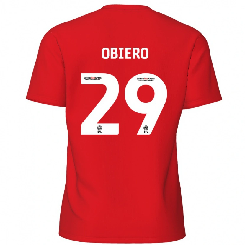 Danxen Heren Zech Obiero #29 Rood Thuisshirt Thuistenue 2024/25 T-Shirt