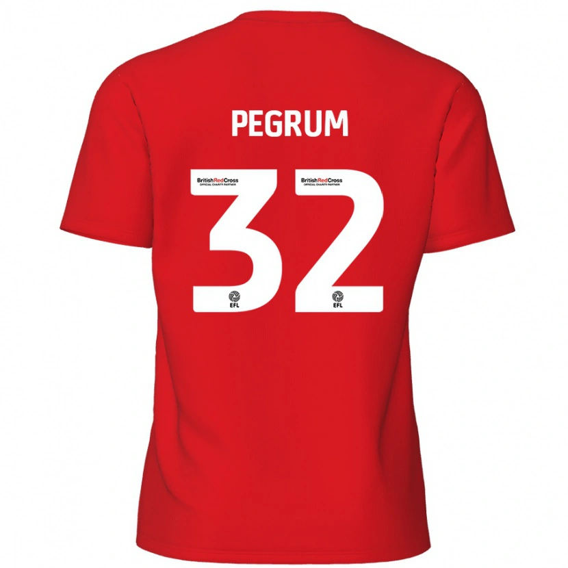 Danxen Heren Charlie Pegrum #32 Rood Thuisshirt Thuistenue 2024/25 T-Shirt