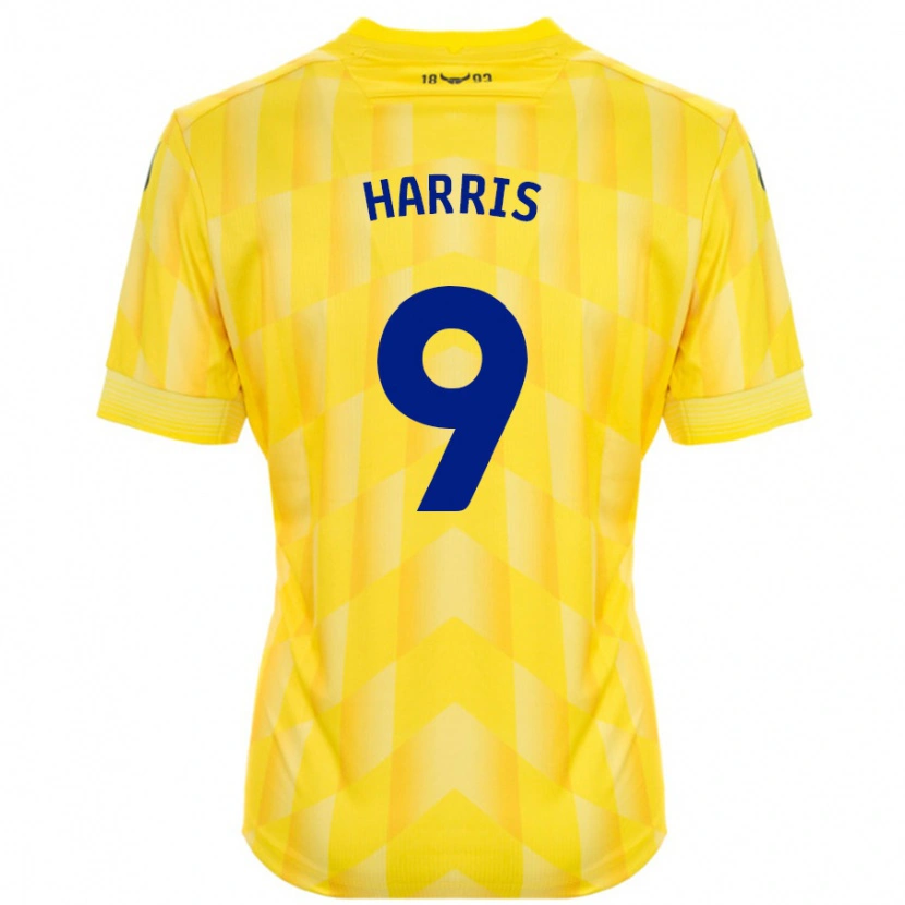 Danxen Heren Mark Harris #9 Geel Thuisshirt Thuistenue 2024/25 T-Shirt