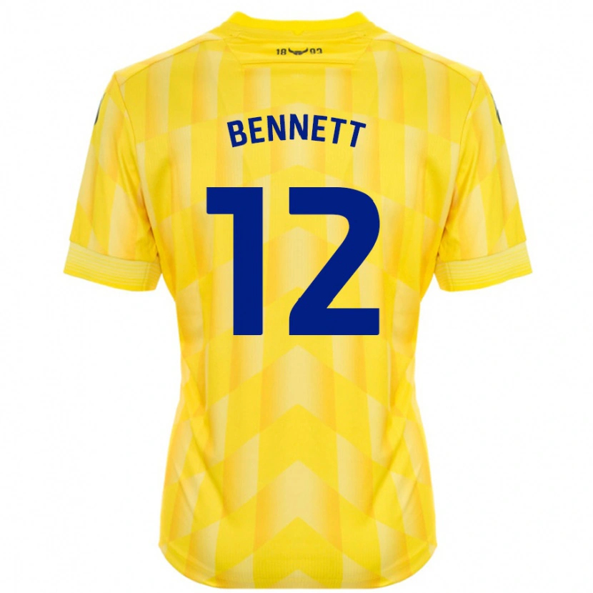 Danxen Heren Joe Bennett #12 Geel Thuisshirt Thuistenue 2024/25 T-Shirt