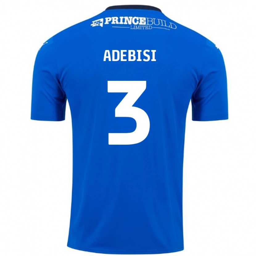 Danxen Heren Rio Adebisi #3 Blauw Wit Thuisshirt Thuistenue 2024/25 T-Shirt