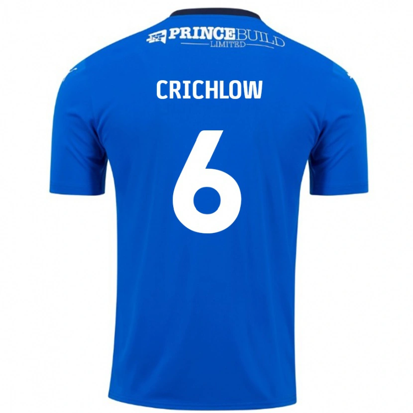 Danxen Heren Romoney Crichlow #6 Blauw Wit Thuisshirt Thuistenue 2024/25 T-Shirt