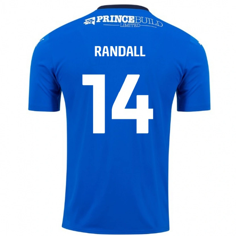 Danxen Heren Joel Randall #14 Blauw Wit Thuisshirt Thuistenue 2024/25 T-Shirt