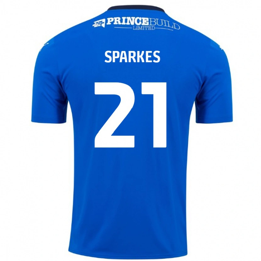 Danxen Heren Jack Sparkes #21 Blauw Wit Thuisshirt Thuistenue 2024/25 T-Shirt